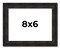 8x6 Thin Barnwood Picture Frame with UV-Resistant Acrylic & Acid Free Backing, Available in 2 Paint Finishes - Grey and Black